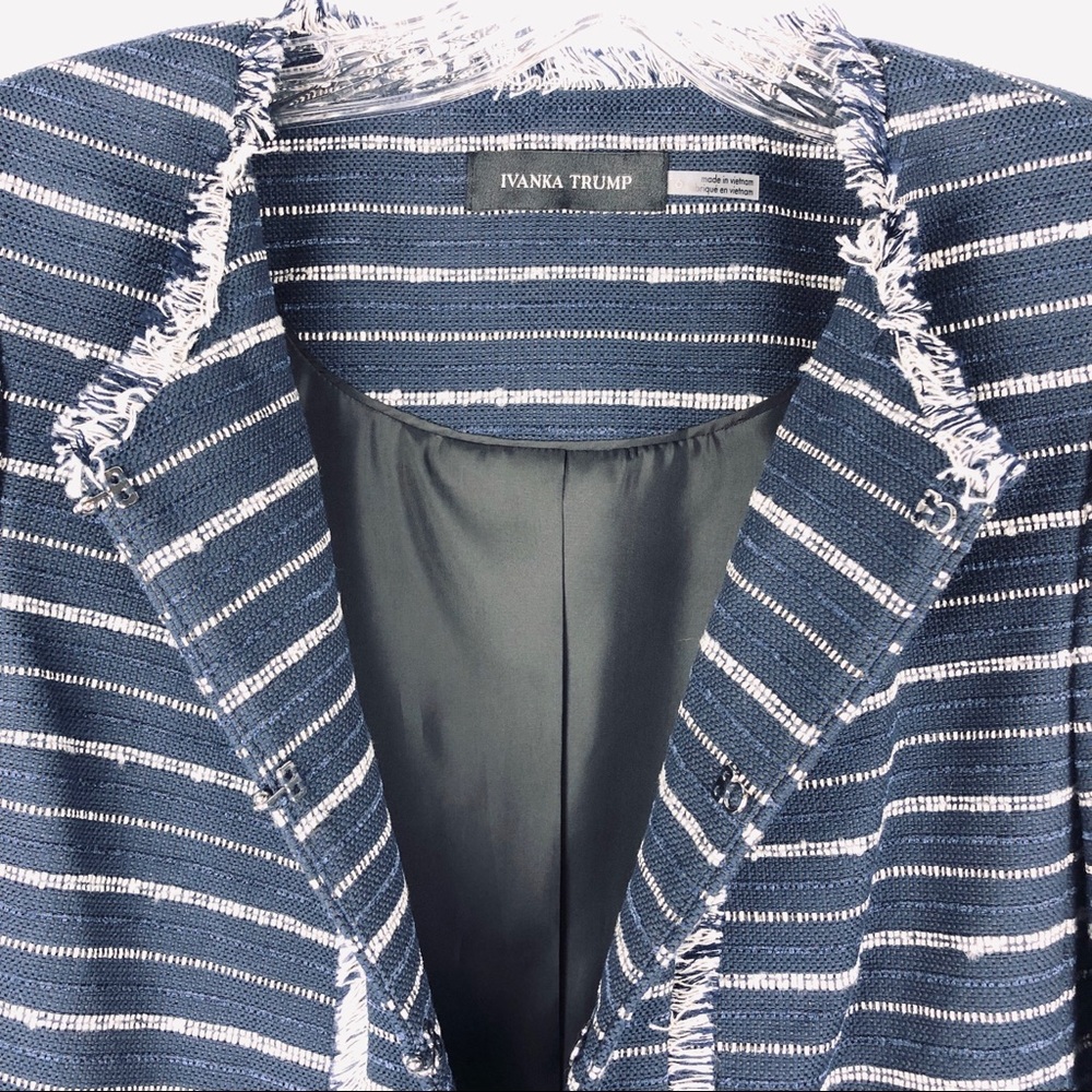Ivanka Trump Blue Tweed Jacket - Picture 5 of 7